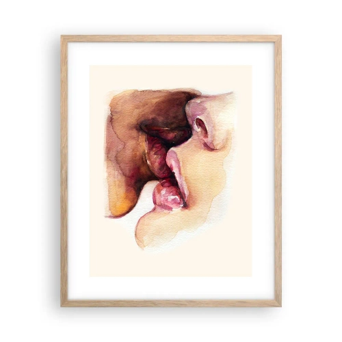 Plakát v rámu světlý dub - Jako noc a den, země a nebe - 40x50 cm