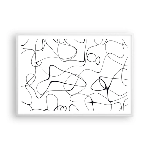 Plakát v bílém rámu - Cesty života, zákruty osudu - 100x70 cm