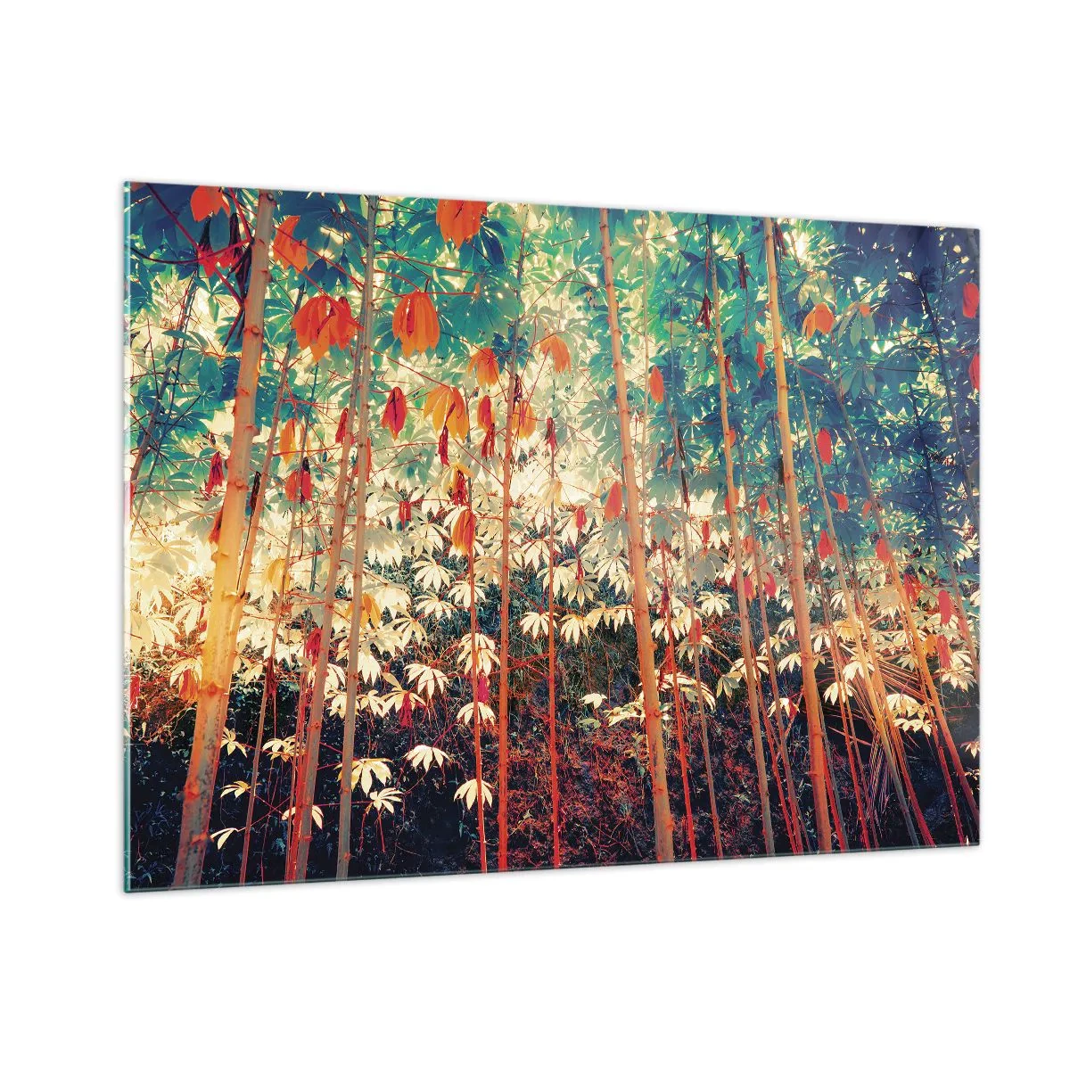 Obraz na skle - Tajný život listů - 100x70 cm