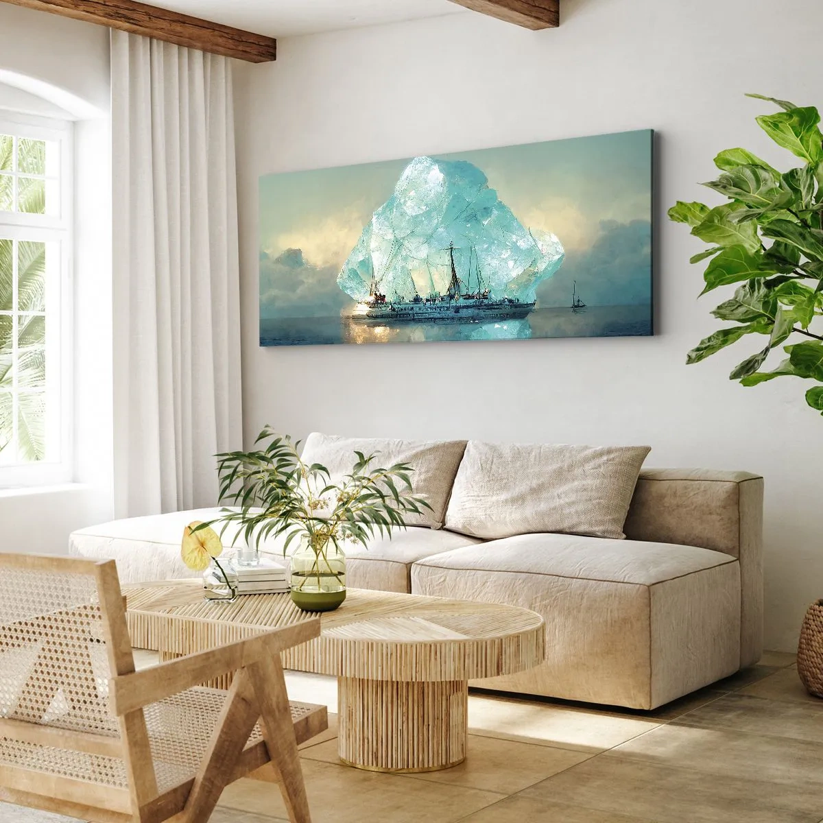Obraz na plátně - Arktický briliant - 100x40 cm