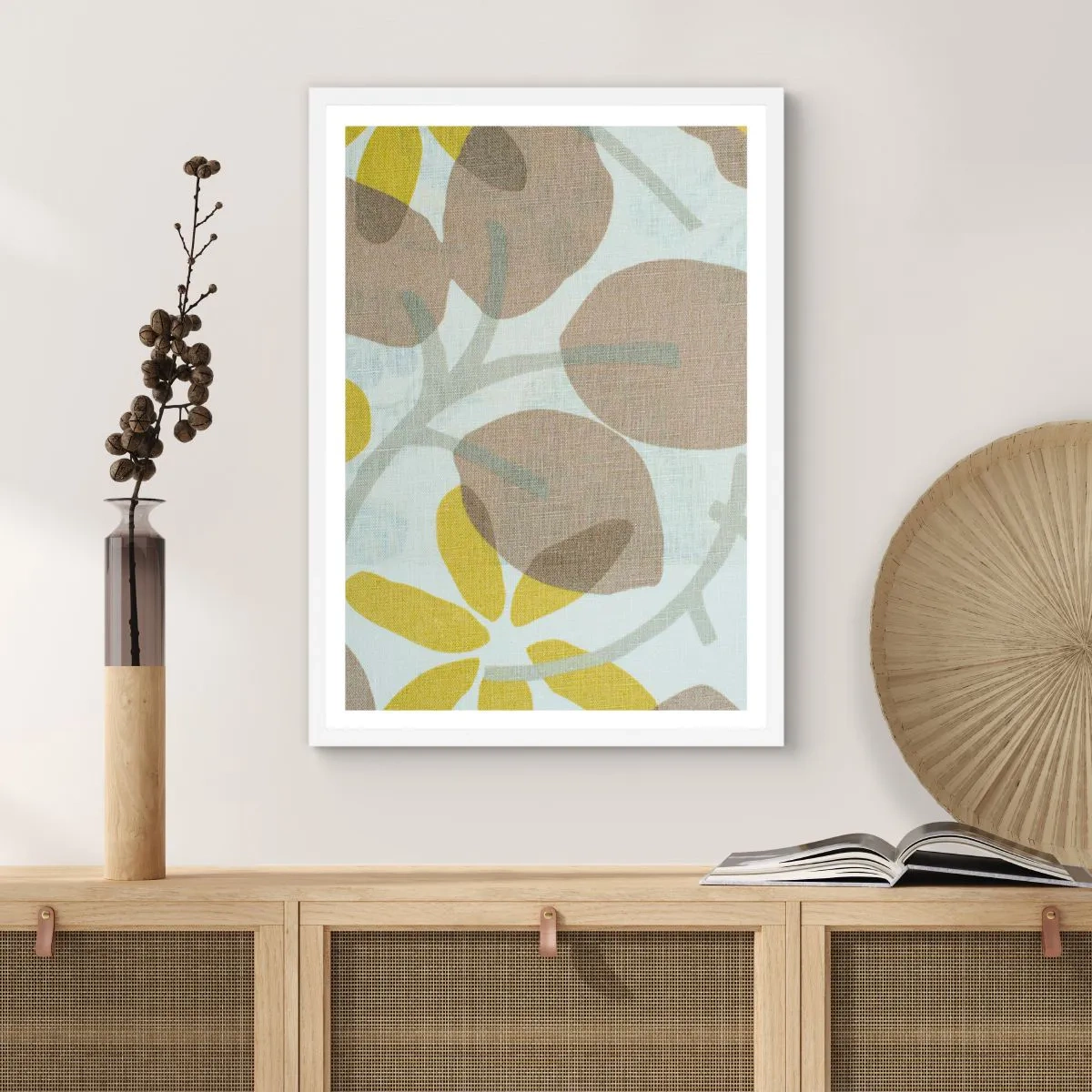 Plakát v bílém rámu - Kompozice v plném slunci - 50x70 cm