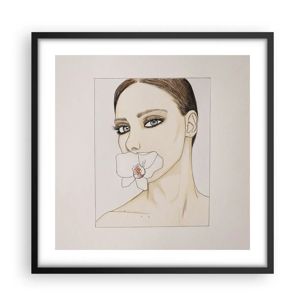 Plakát v černém rámu - Symbol elegance a krásy - 50x50 cm