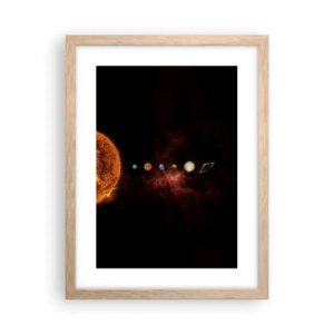 Plakát v rámu světlý dub - Naše čtvrť - 30x40 cm