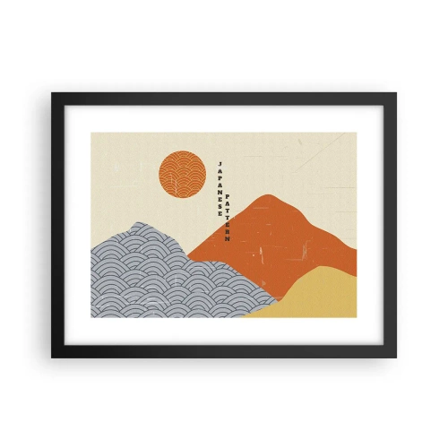 Plakát v černém rámu - V japonském duchu - 40x30 cm
