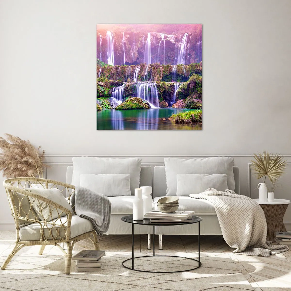 Obraz na skle - Schody do nebe - 50x50 cm