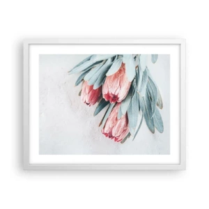 Plakát v bílém rámu - Zahanbené svou vlastní krásou - 50x40 cm