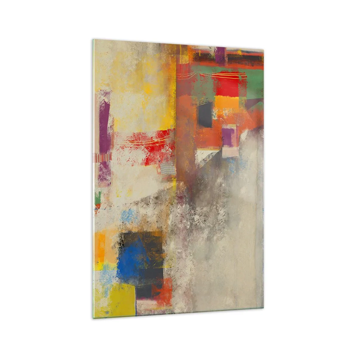 Obraz na skle - Geometrie barev - 70x100 cm