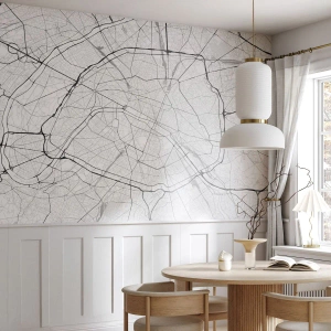 Fototapeta Premium Canvas - Květ Paříže - Město, Mapa města, Paříž - 400x280 cm