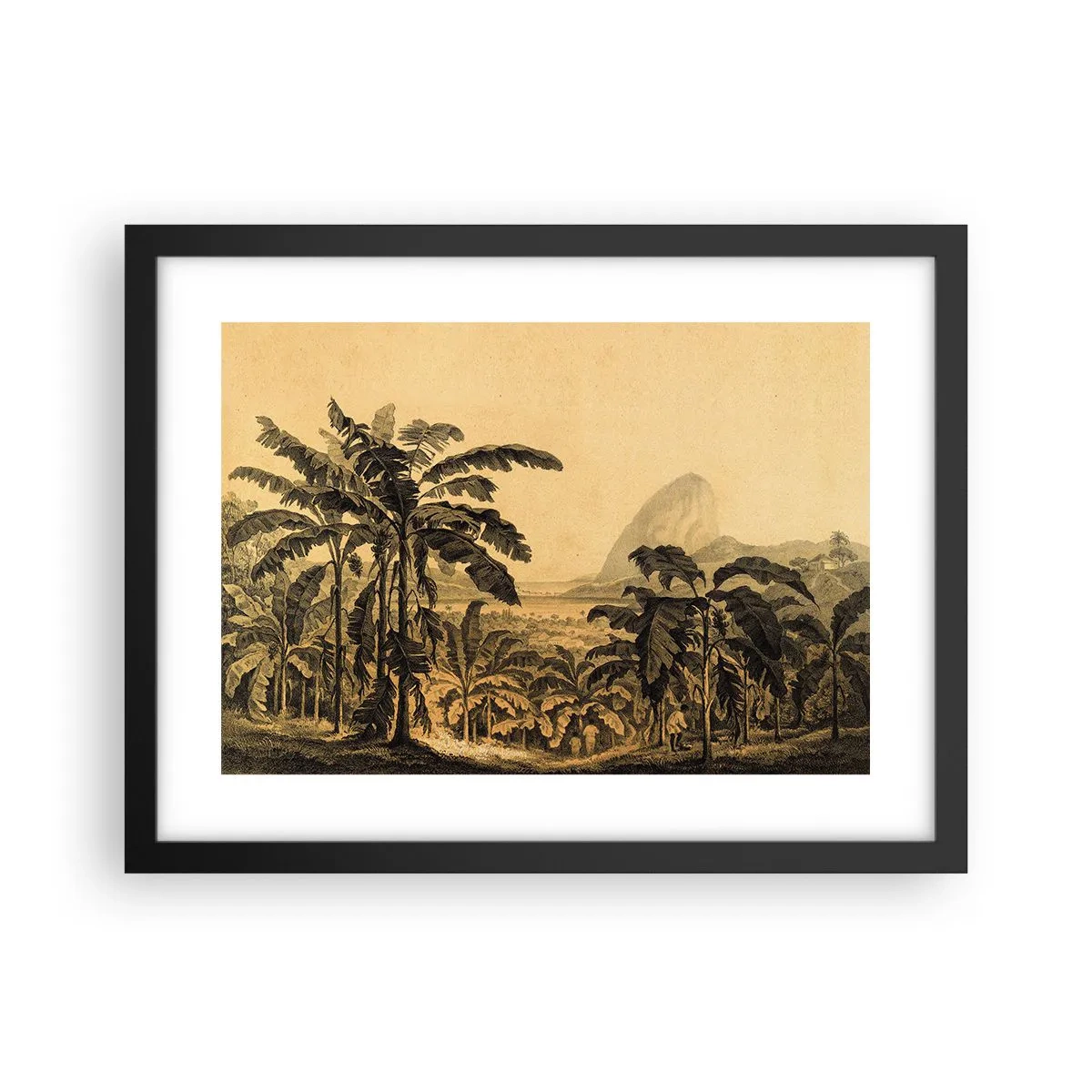 Plakát v černém rámu - V koloniálním stylu - 40x30 cm