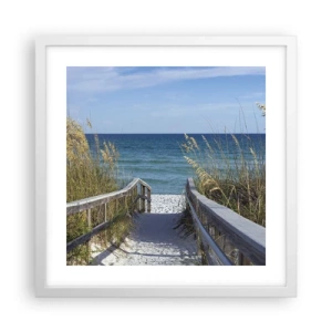 Plakát v bílém rámu - Na slunci, ve větru - 40x40 cm