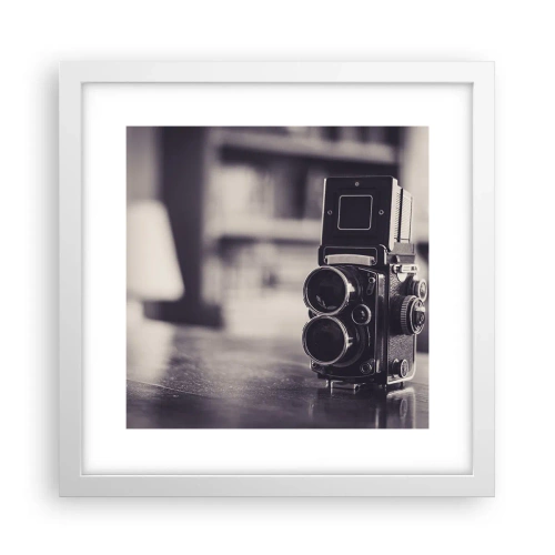 Plakát v bílém rámu - Kouzlo staré fotografie - 30x30 cm