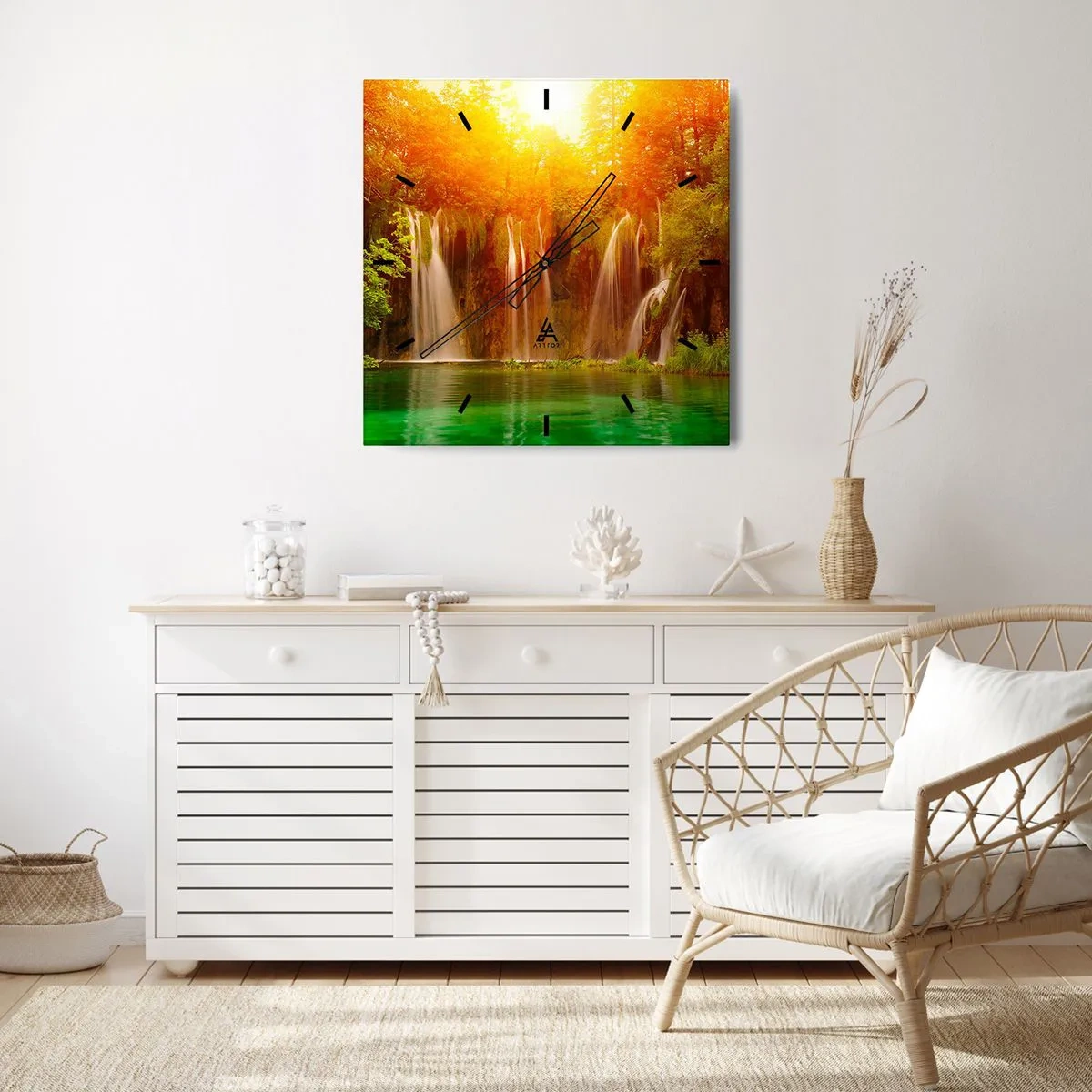 Nástěnné hodiny - Na sluncí a ve stínu - 40x40 cm