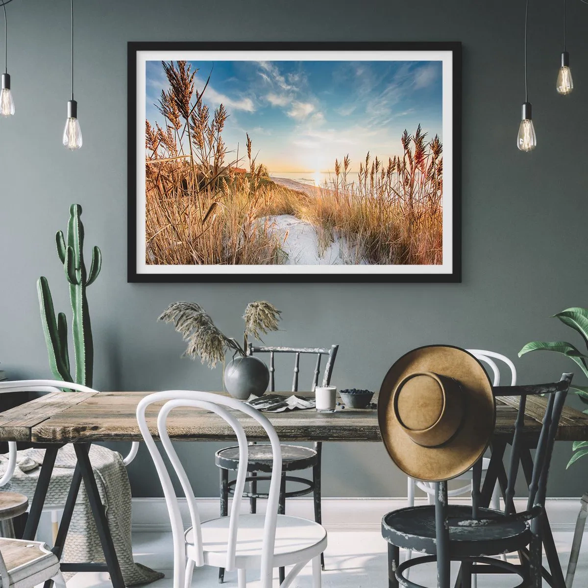 Plakát v černém rámu - Severní pláž - 70x50 cm