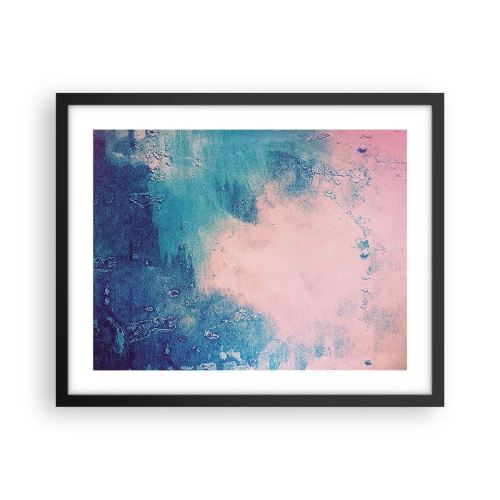 Plakát v černém rámu - Modrá objetí - 50x40 cm