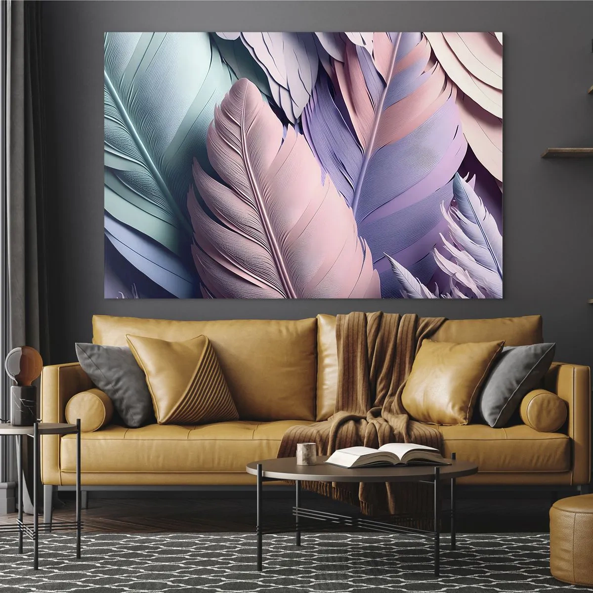 Obraz na skle - Ptačí styl - 120x80 cm