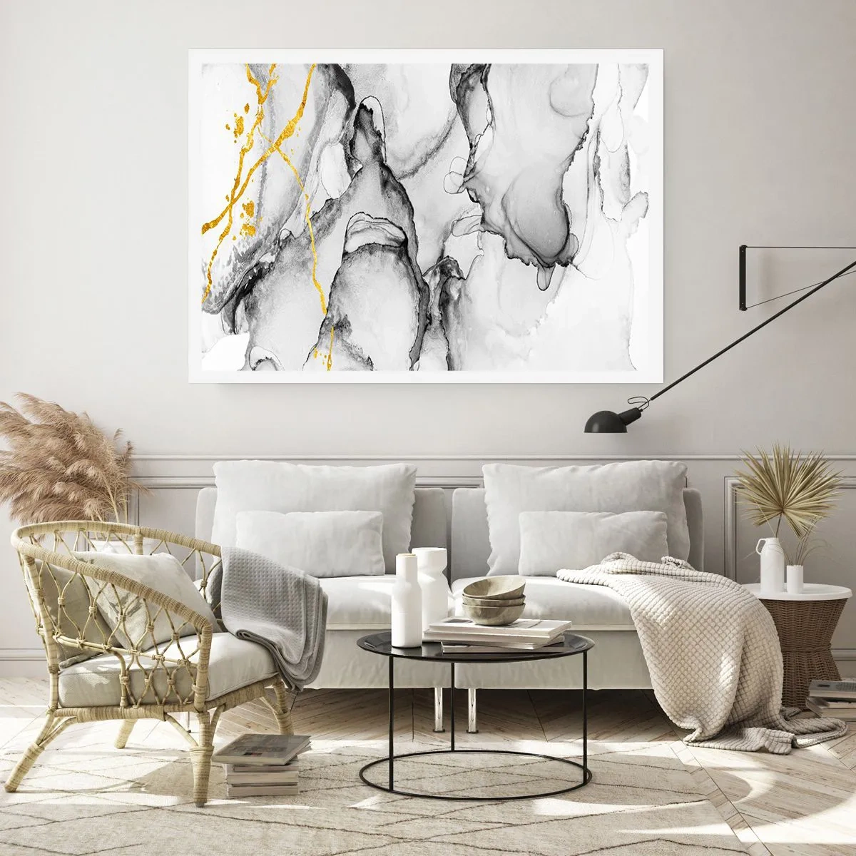 Plakát - Kompozice se zlatým motivem - 100x70 cm