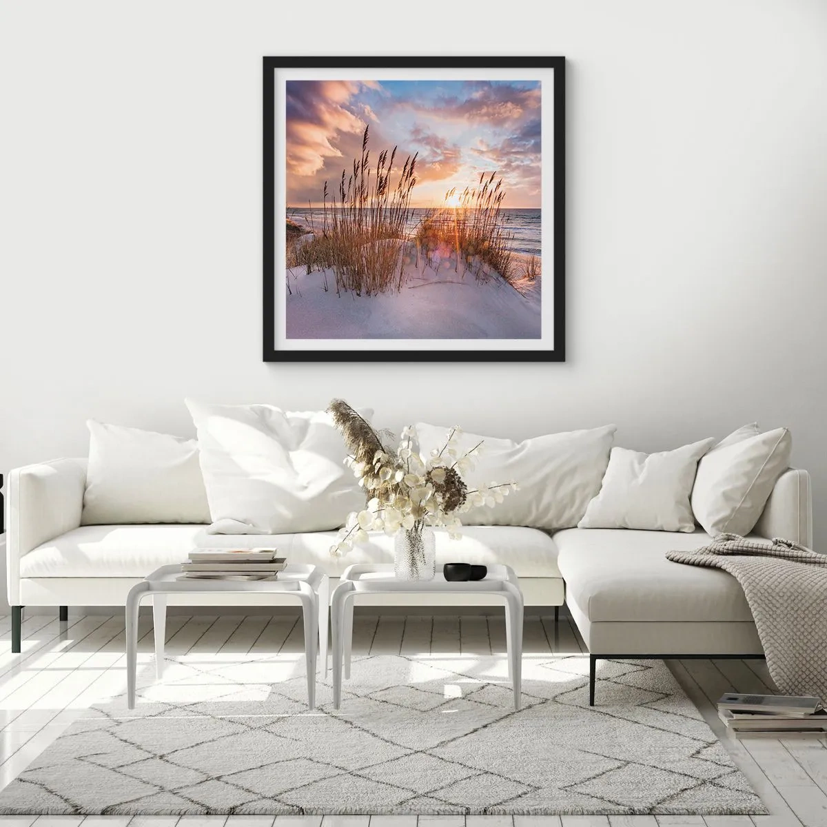 Plakát v černém rámu - Rozloučení se sluncem a větrem - 60x60 cm