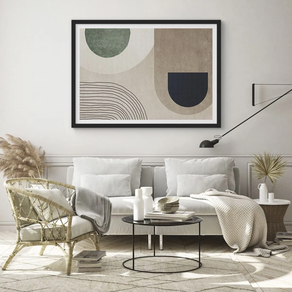 Plakát v černém rámu - Něžnost oválu - 70x50 cm