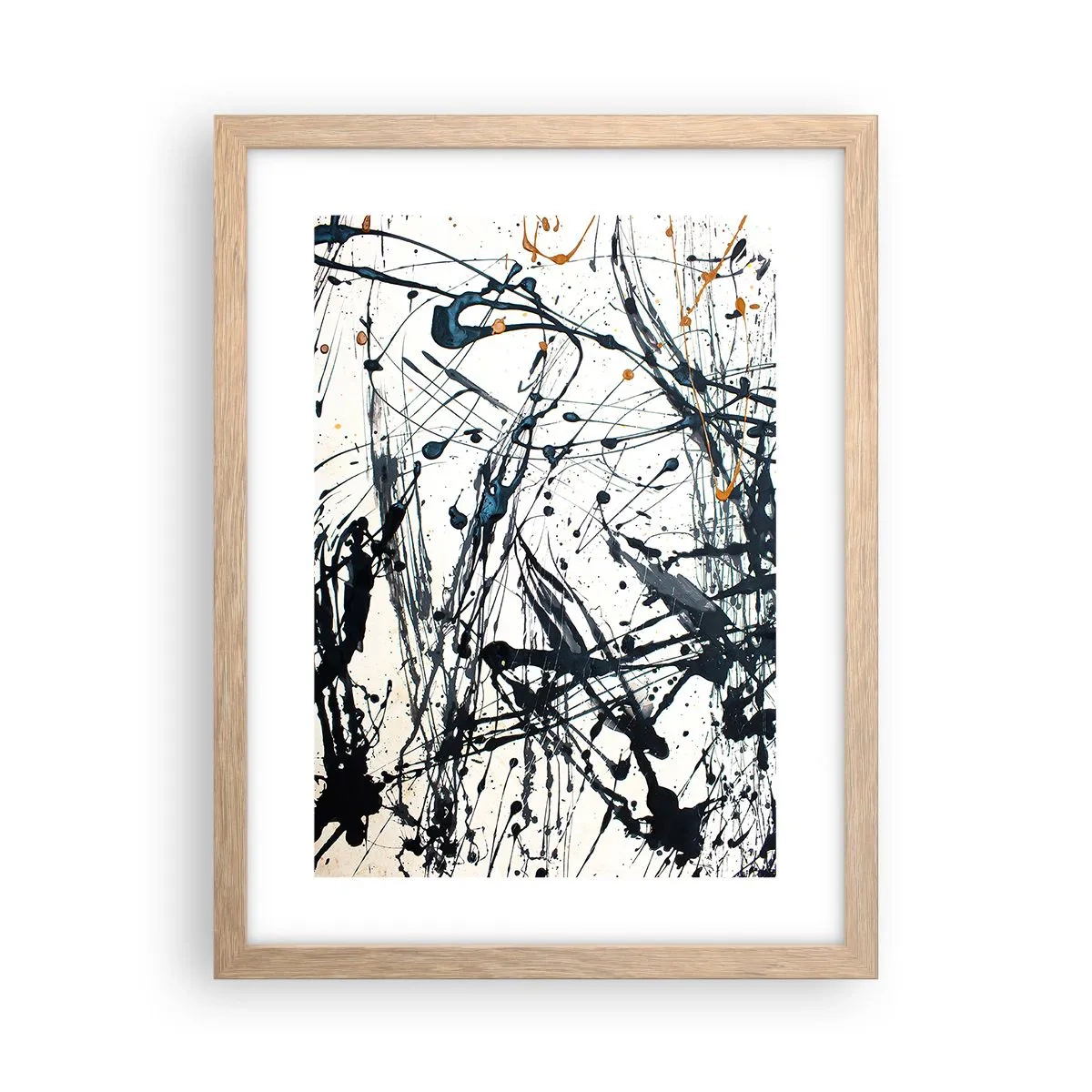 Plakát v rámu světlý dub - Expresionistická abstrakce - 30x40 cm