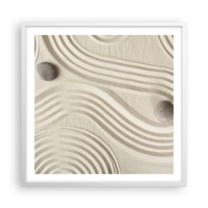 Plakát v bílém rámu - Dotek tepla - 60x60 cm