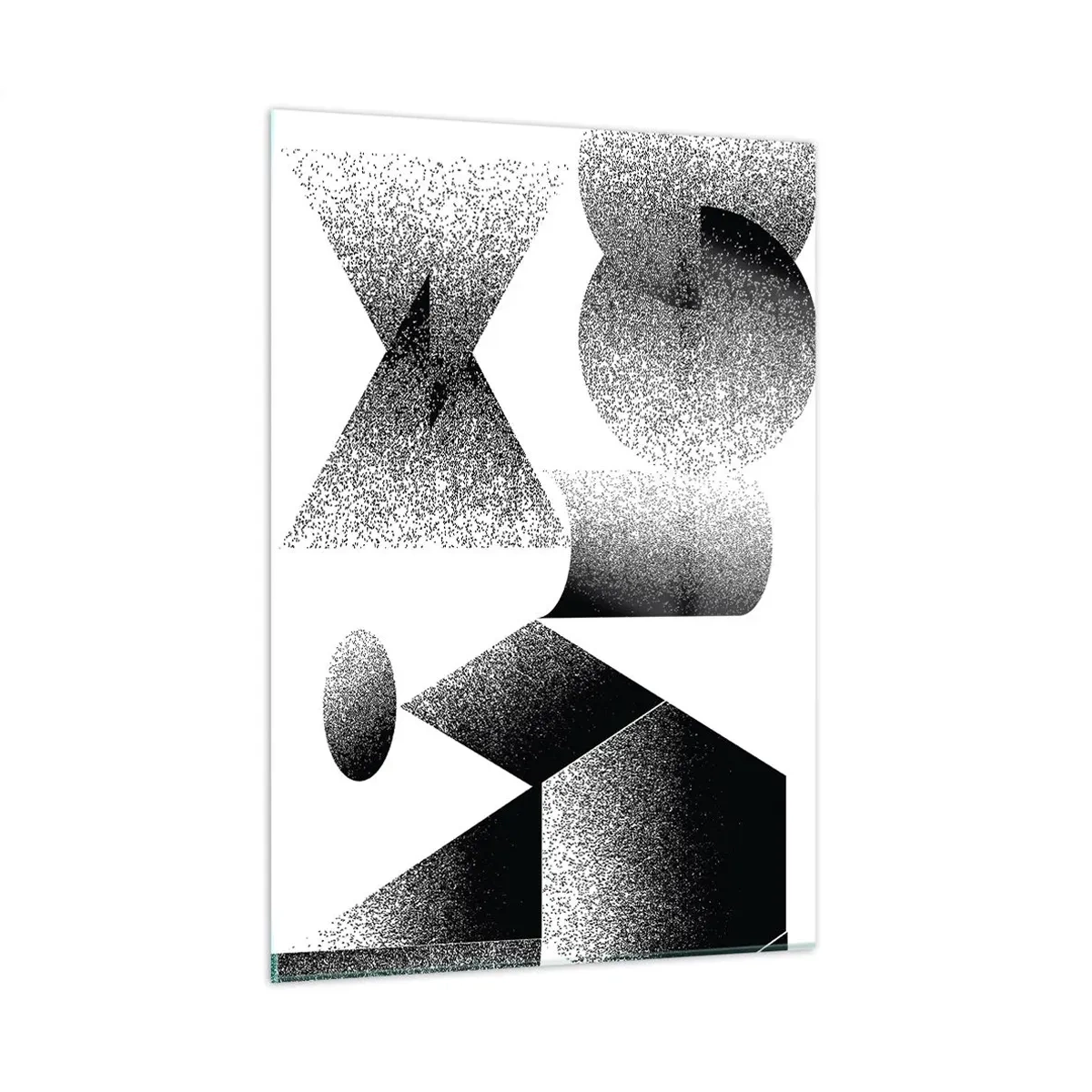 Obraz na skle - Úhly a ovály - 50x70 cm