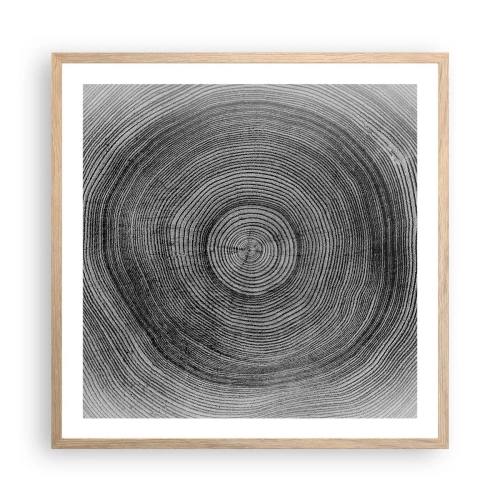 Plakát v rámu světlý dub - Znamení doby - 60x60 cm