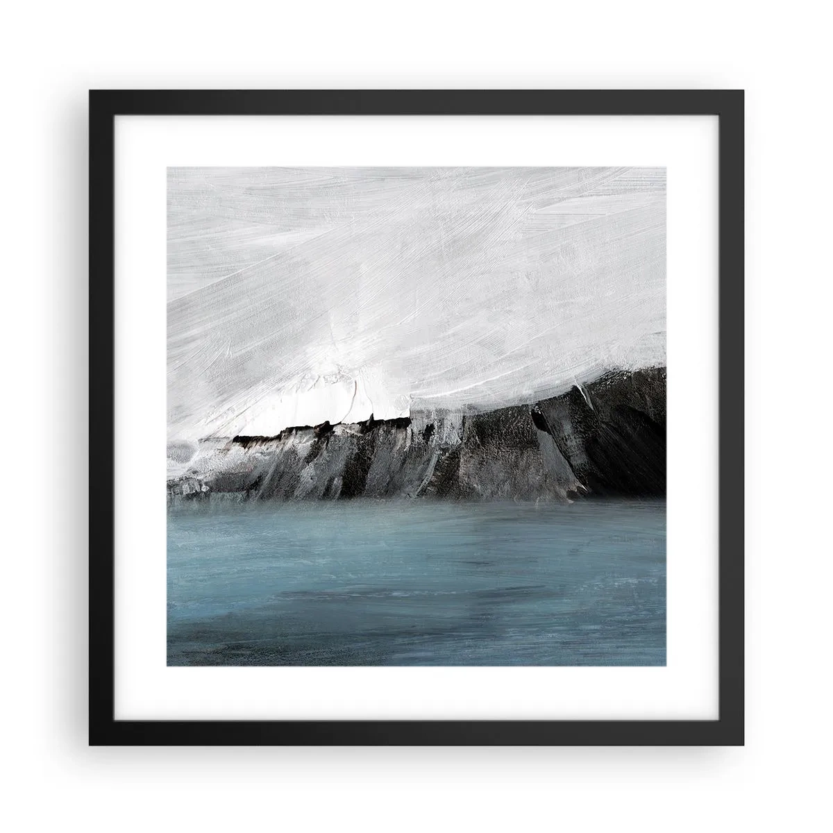 Plakát v černém rámu - Voda – země: střet živlů - 40x40 cm