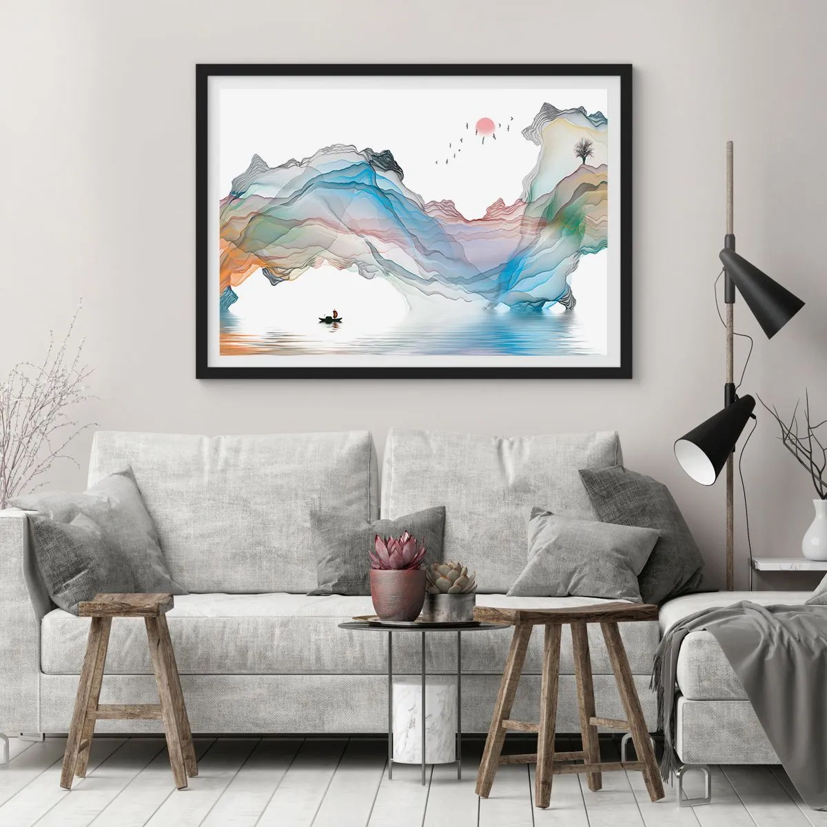 Plakát v černém rámu - Ke křišťálovým horám - 40x30 cm