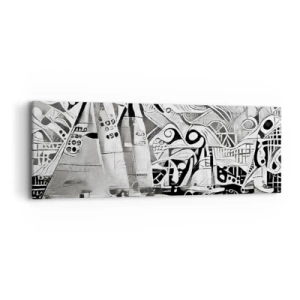 Obraz na plátně - Mezi vlnami - 90x30 cm