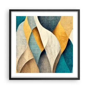 Plakát v černém rámu - Rytmus a vlnění - 50x50 cm