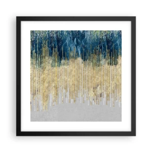 Plakát v černém rámu - Zlacená hranice - 40x40 cm