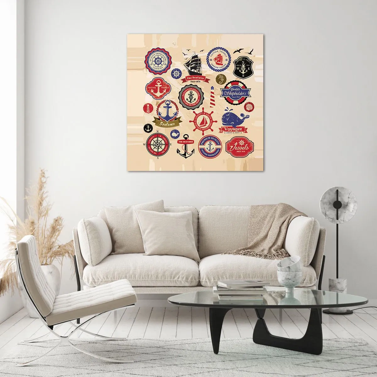 Obraz na skle - Námořnické bratrstvo - 40x40 cm