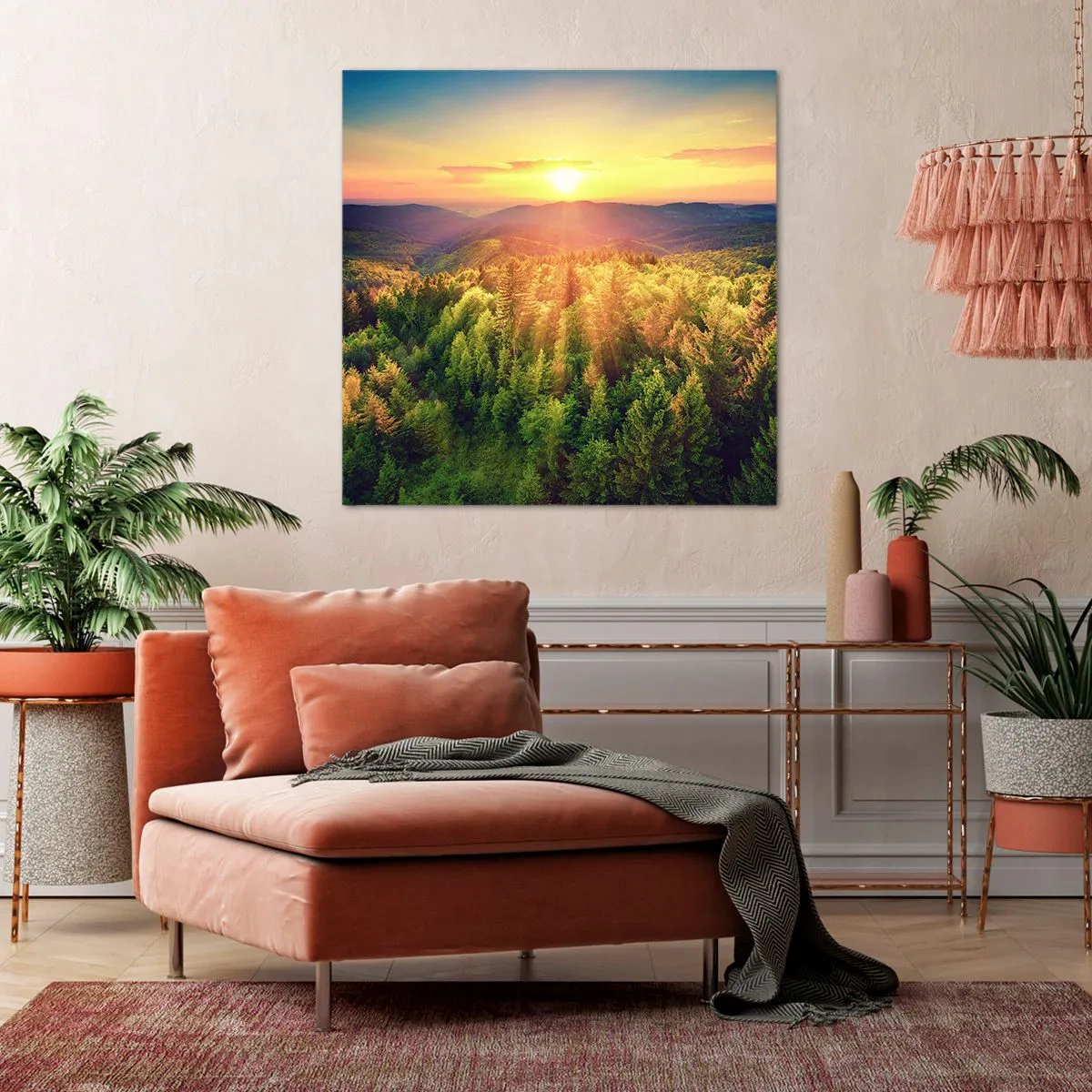 Obraz na plátně - Vrcholky a vrcholy - 40x40 cm