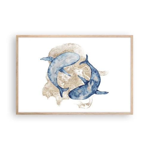 Plakát v rámu světlý dub - Přátelství nebo láska? - 91x61 cm