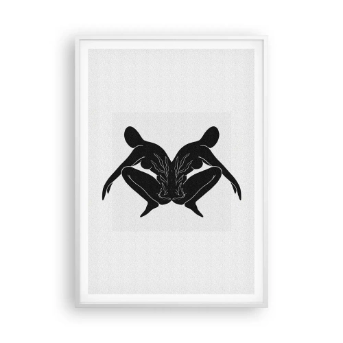 Plakát v bílém rámu - Společná duše - 70x100 cm