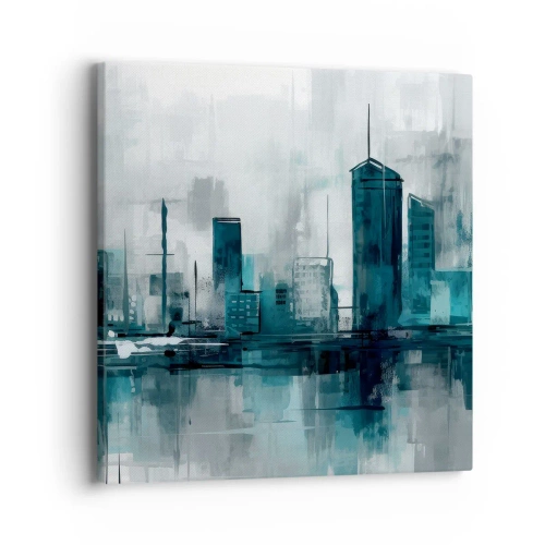 Obraz na plátně - Město v barvě deště - 40x40 cm