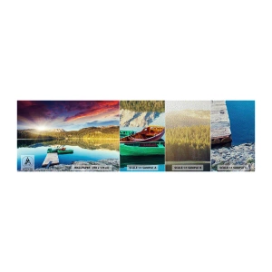 Vzor Fototapety Premium Sand - U vody hladké jako zrcadlo - Krajina, hory, Les - 100x30 cm