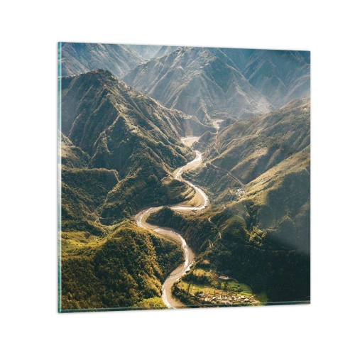 Obraz na skle - Přímo ze srdce hor - 50x50 cm