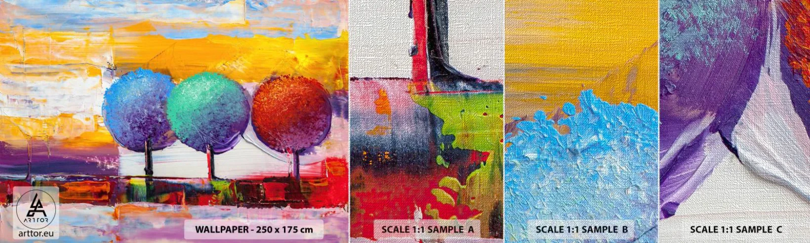 Vzor Fototapety Premium Canvas - Do třetice všeho dobrého - Krajina, Stromy, Kus - 100x30 cm