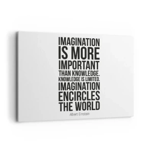 Obraz na plátně - Einstein o síle představivosti - 100x70 cm