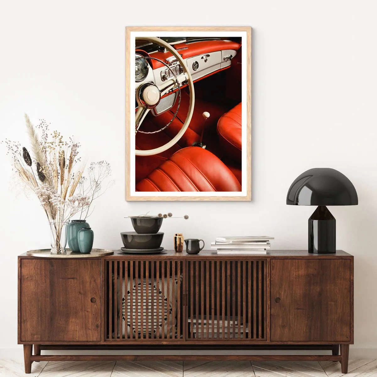 Plakát v rámu světlý dub - Luxus ve stylu vintage - 61x91 cm