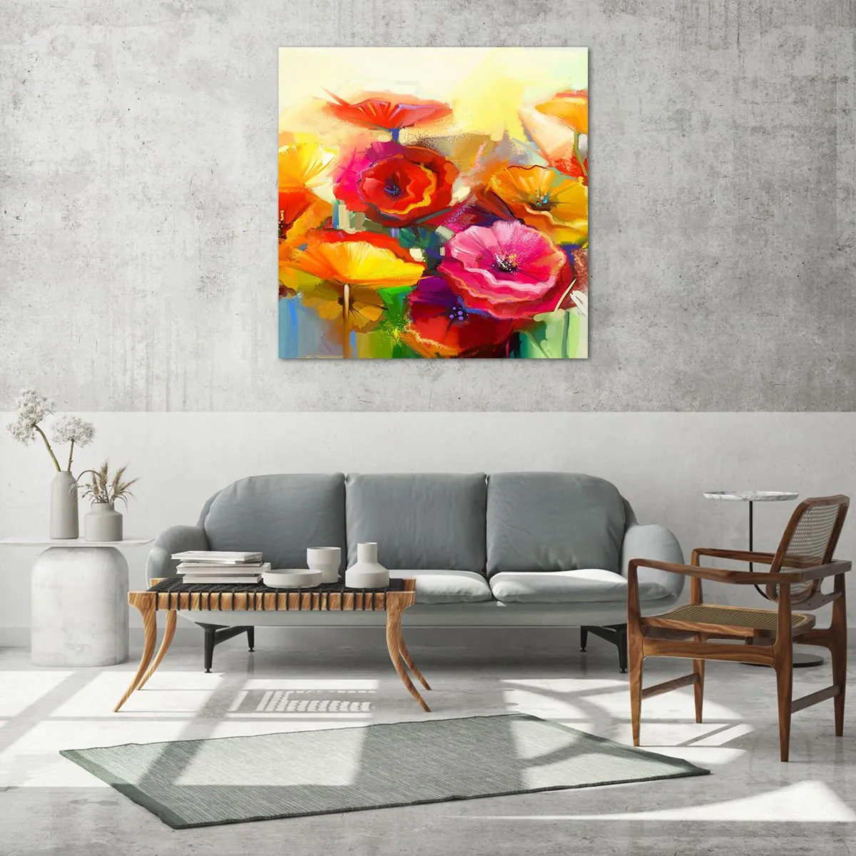 Obraz na skle - Nejenom červené - 50x50 cm