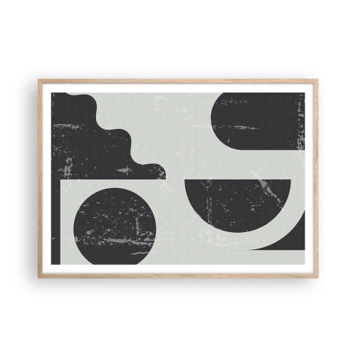 Plakát v rámu světlý dub - Kompozice nad a pod - 100x70 cm