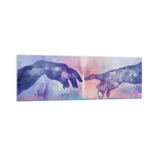 Obraz na skle - Božská jiskra života - 160x50 cm