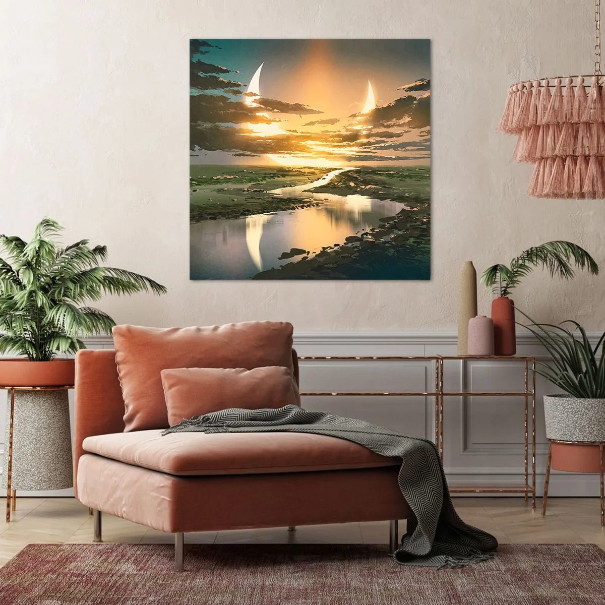 Obraz na plátně - Někde ve vzdálené galaxii - 50x50 cm