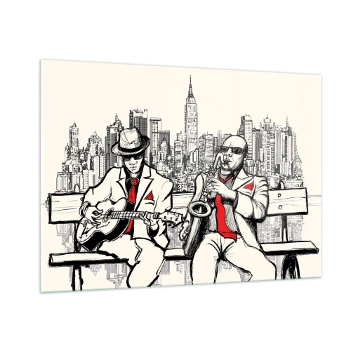 Obraz na skle - Newyorská improvizace - 100x70 cm
