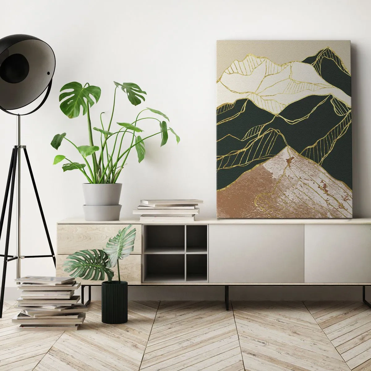 Obraz na plátně - Zlaté vrcholy - 50x70 cm