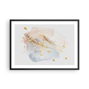 Plakát v černém rámu - Zlatý závan - 70x50 cm