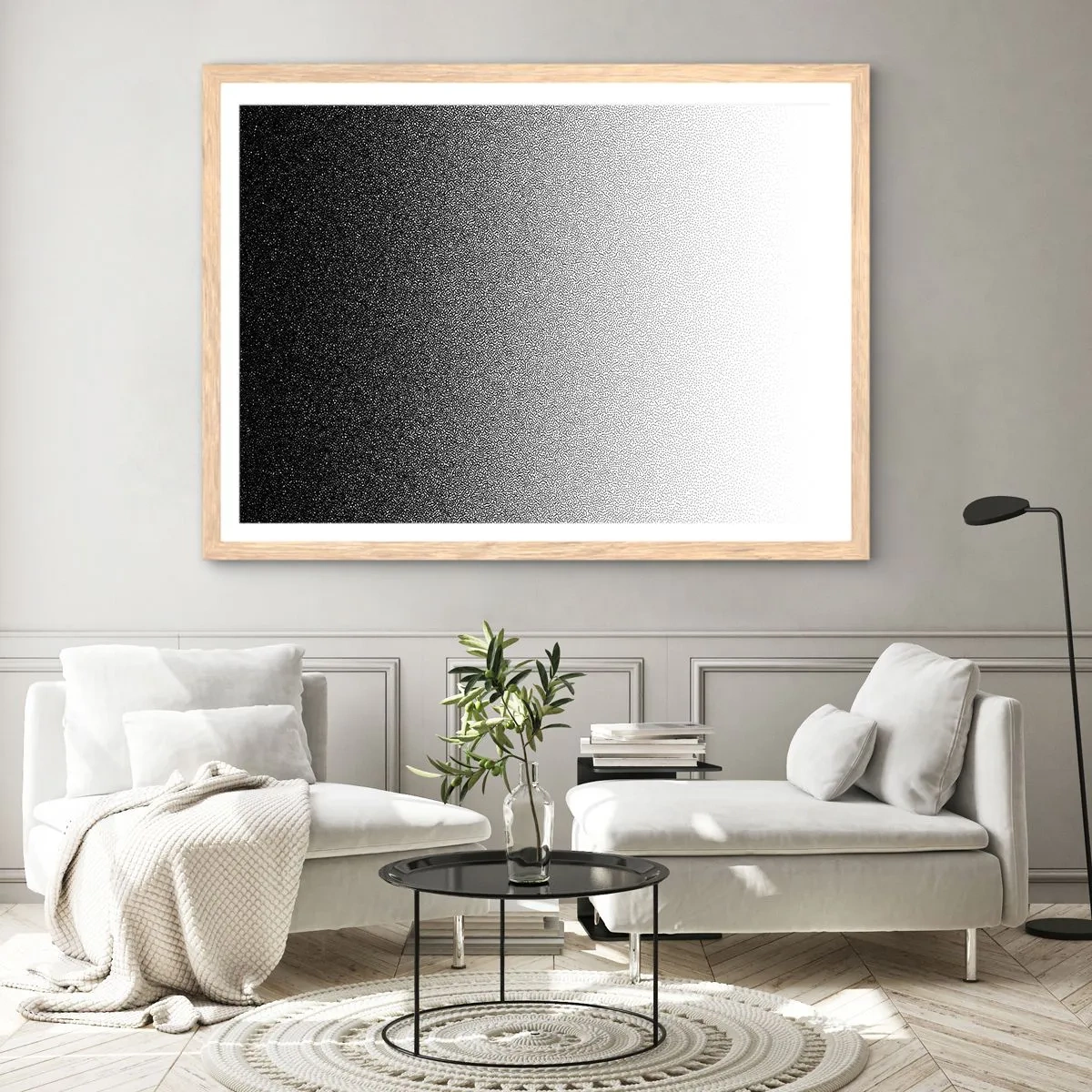 Plakát v rámu světlý dub - Směrem ke světlu - 91x61 cm