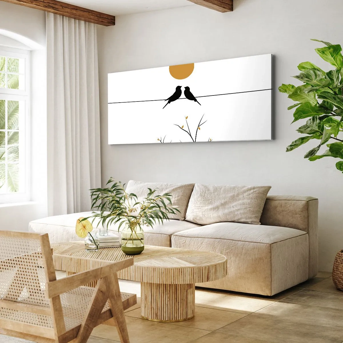 Obraz na plátně - Slavíčí večer - 160x50 cm